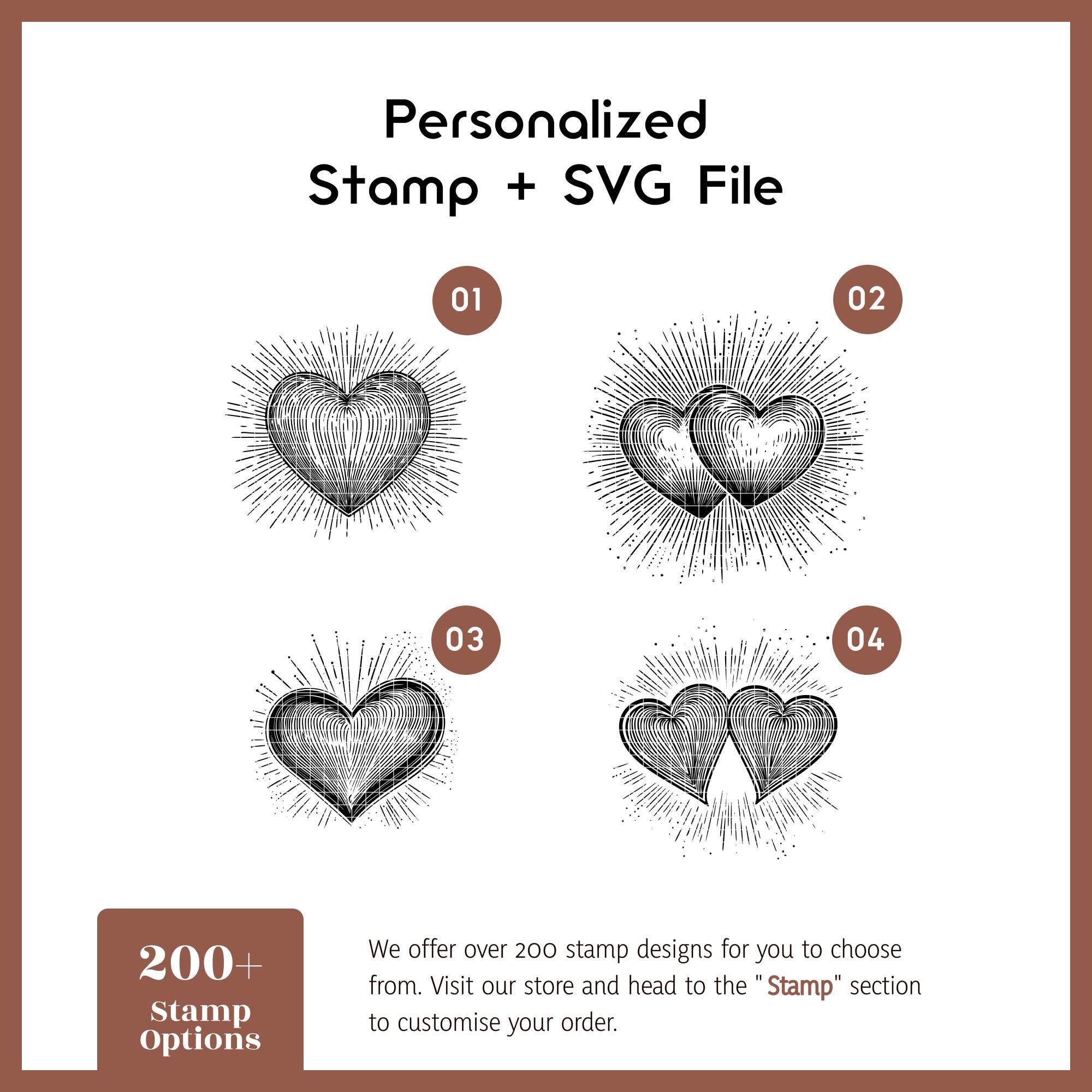 Heart SVG stamp for couple’s journal