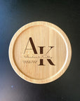 Engraved Wedding Wooden Coasters