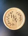 Engraved Wedding Wooden Coasters