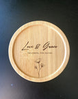 Personalised Floral Wooden Coasters