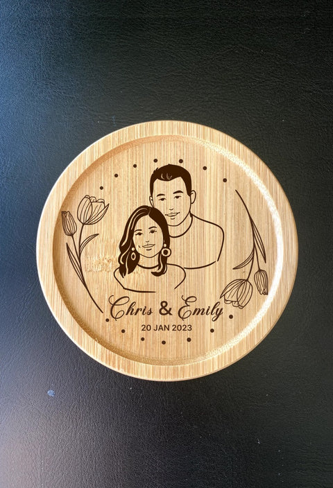 Beautiful Custom Family Portrait Wooden Coasters