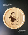 Pet and owner custom coaster, meaningful birthday gift for pet lovers