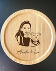 Custom pet lover's coaster, thoughtful birthday gift for her and her pet