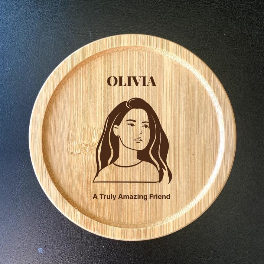 Personalized portrait coaster, best birthday gift for friends and coworkers