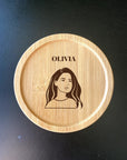 Unique Custom Portrait Coaster: A Special Gift for Her