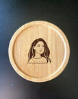 Unique Custom Portrait Coaster: A Special Gift for Her