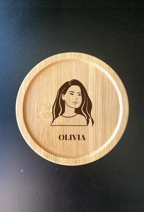 Unique Custom Portrait Coaster: A Special Gift for Her
