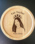 Personalized portrait coasters, great for Christmas presents