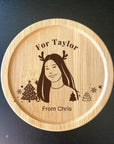 Custom portrait coasters for holiday season, perfect Christmas gifts