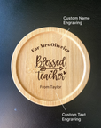 Engraved Appreciation Coaster Set for Teachers and Educators