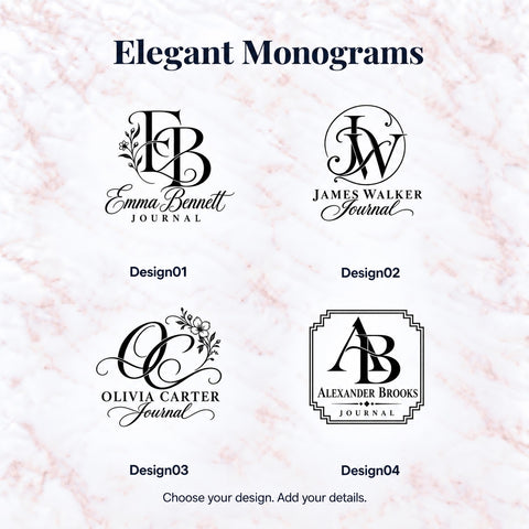Elegant Monogram Designs – Personalised Journals & Gifts