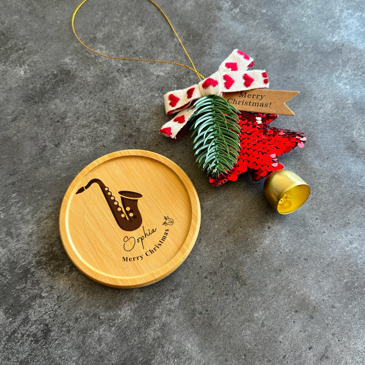Personalised Instrument Gift Box | Engraved Coaster & Ornament Set for ...
