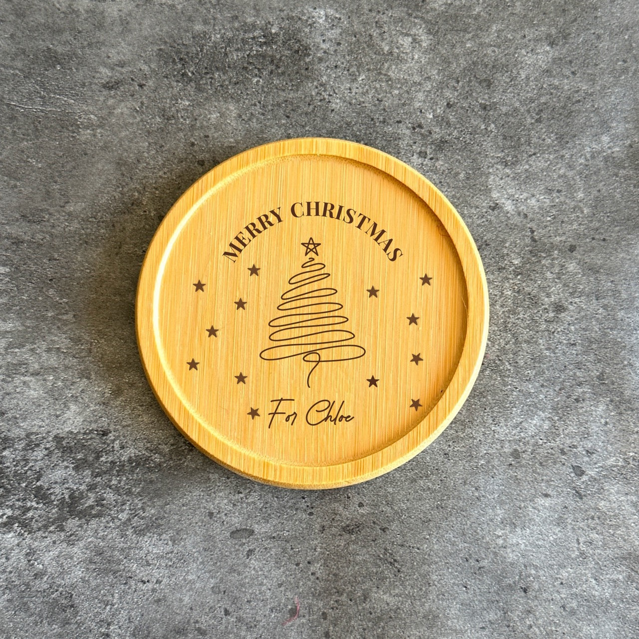 Custom Christmas coaster gift for friends or colleagues