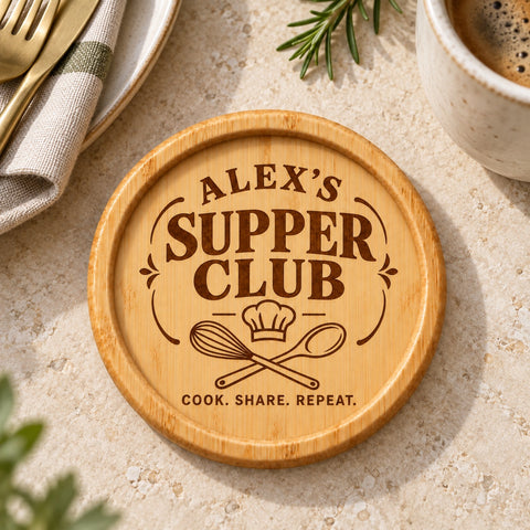 Personalised Wooden Coaster – Cooking & Chef Designs