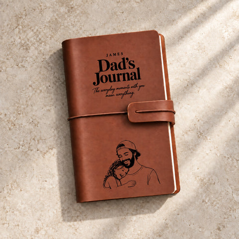 Dad’s Journal – Personalised Refillable Leather Notebook