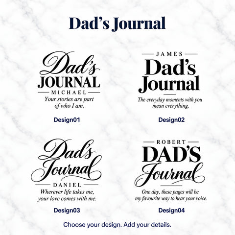 Dad’s Journal – Personalised Landscape Leather Sketchbook