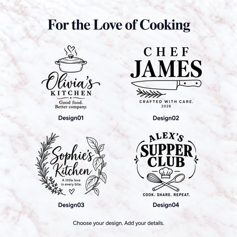 Personalised Landscape Leather Notebook – Cooking & Chef