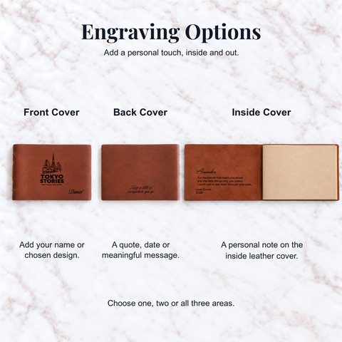 Personalised Mountain Landscape Leather Notebook
