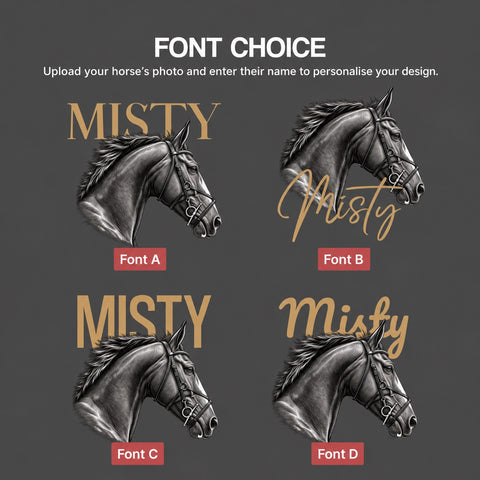 Custom Horse T-Shirt – Your Horse’s Photo & Name