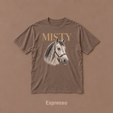 Custom Horse T-Shirt – Your Horse’s Photo & Name