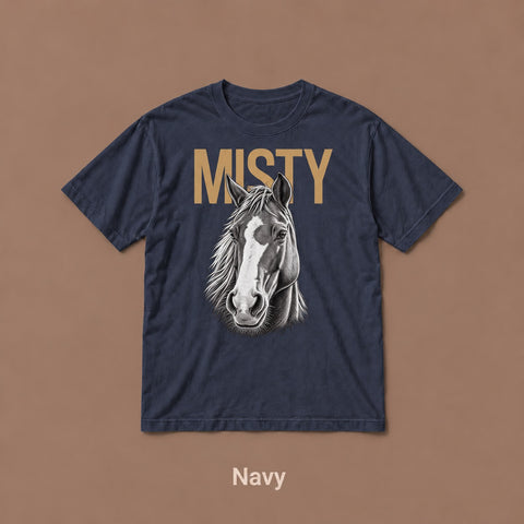 Custom Horse T-Shirt – Your Horse’s Photo & Name