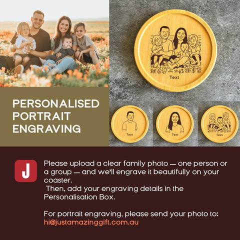 Personalised Family Portrait Coasters