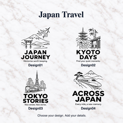 Japan Travel – Personalised Journal Designs