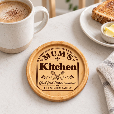 Personalised Wooden Coaster for Mum – Mum’s Kitchen