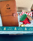 Premium Christmas Hamper with Leather Notebook & Wooden Coasters