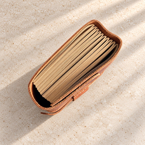 Personalised Leather Journal with Strap – Name & Quote