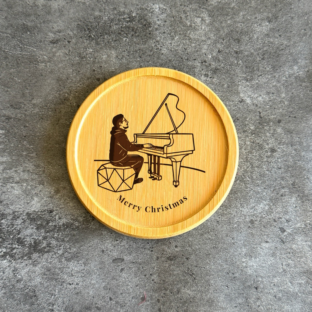 Christmas gift idea for piano teacher with custom photo