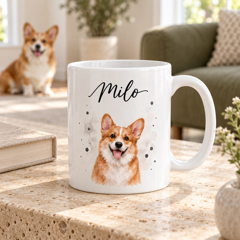 Personalised Pet Photo Mug – Custom Dog & Cat Portrait Gift