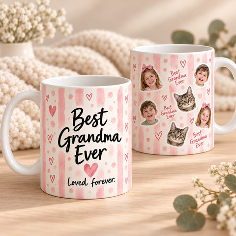 Personalised Family Photo Mug – Gifts for Mum, Dad & Grandparents