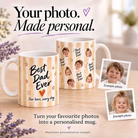 Personalised Family Photo Mug – Gifts for Mum, Dad & Grandparents