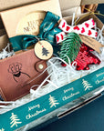 Deluxe Christmas Hamper with Leather Pocket Notebook & Ornaments