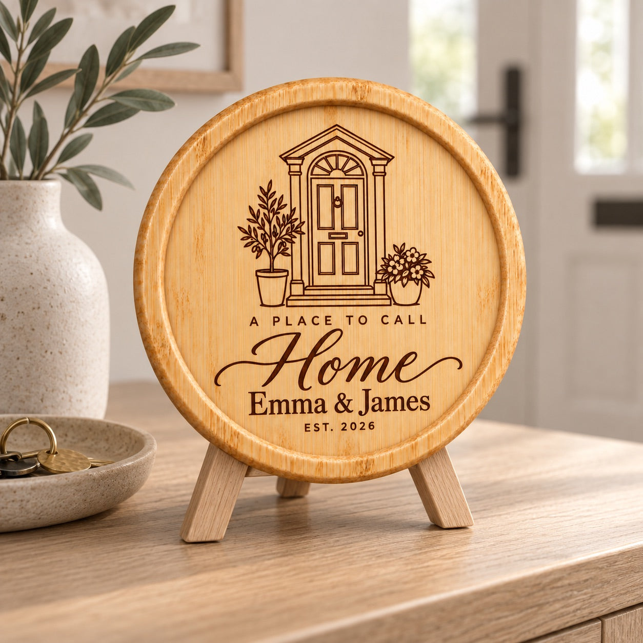 Personalised Housewarming Coaster – New Home Keepsake