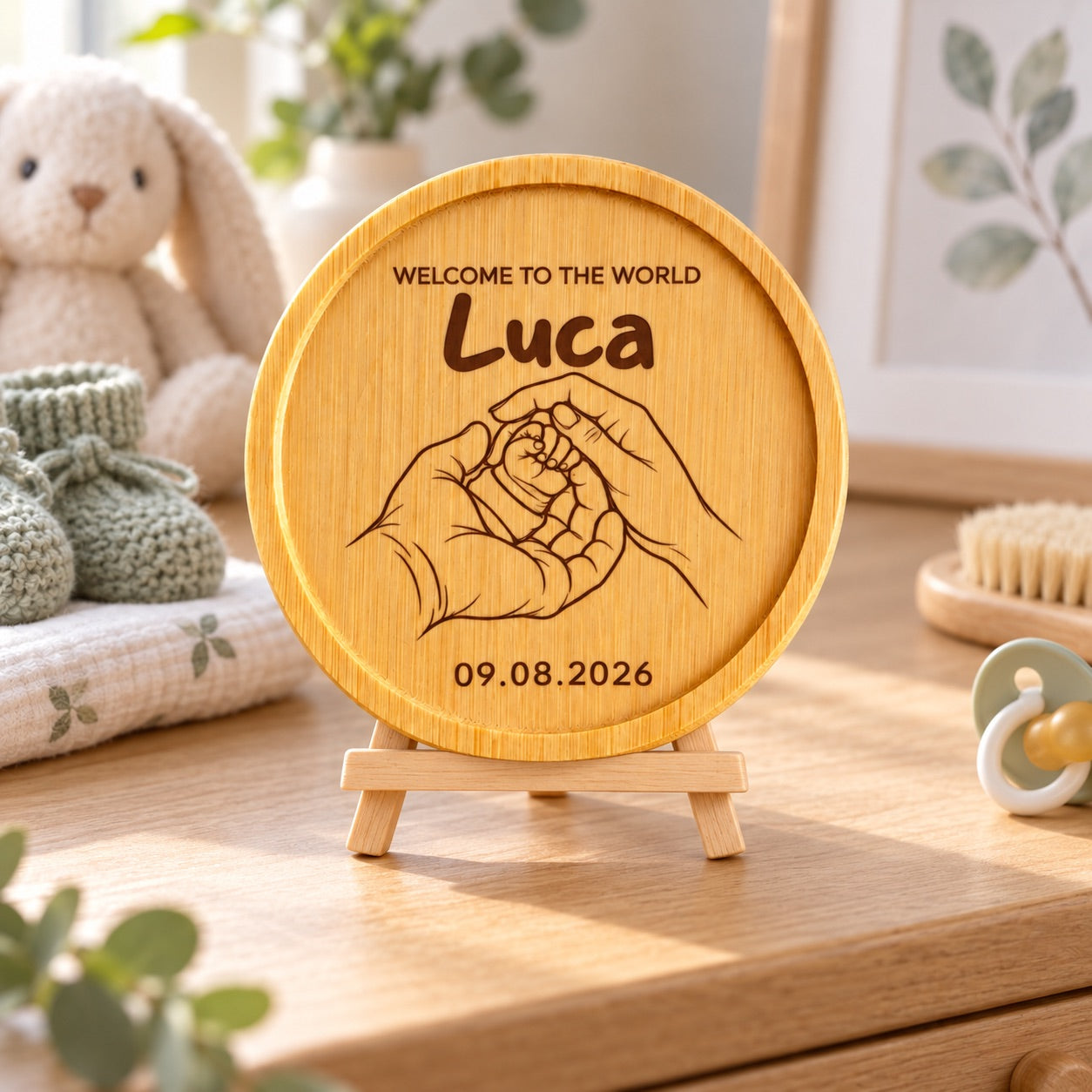 Personalised baby birth keepsake plaque
