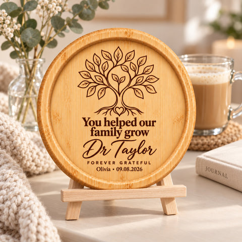 Personalised Obstetrician Thank You Gift – Engraved Coaster