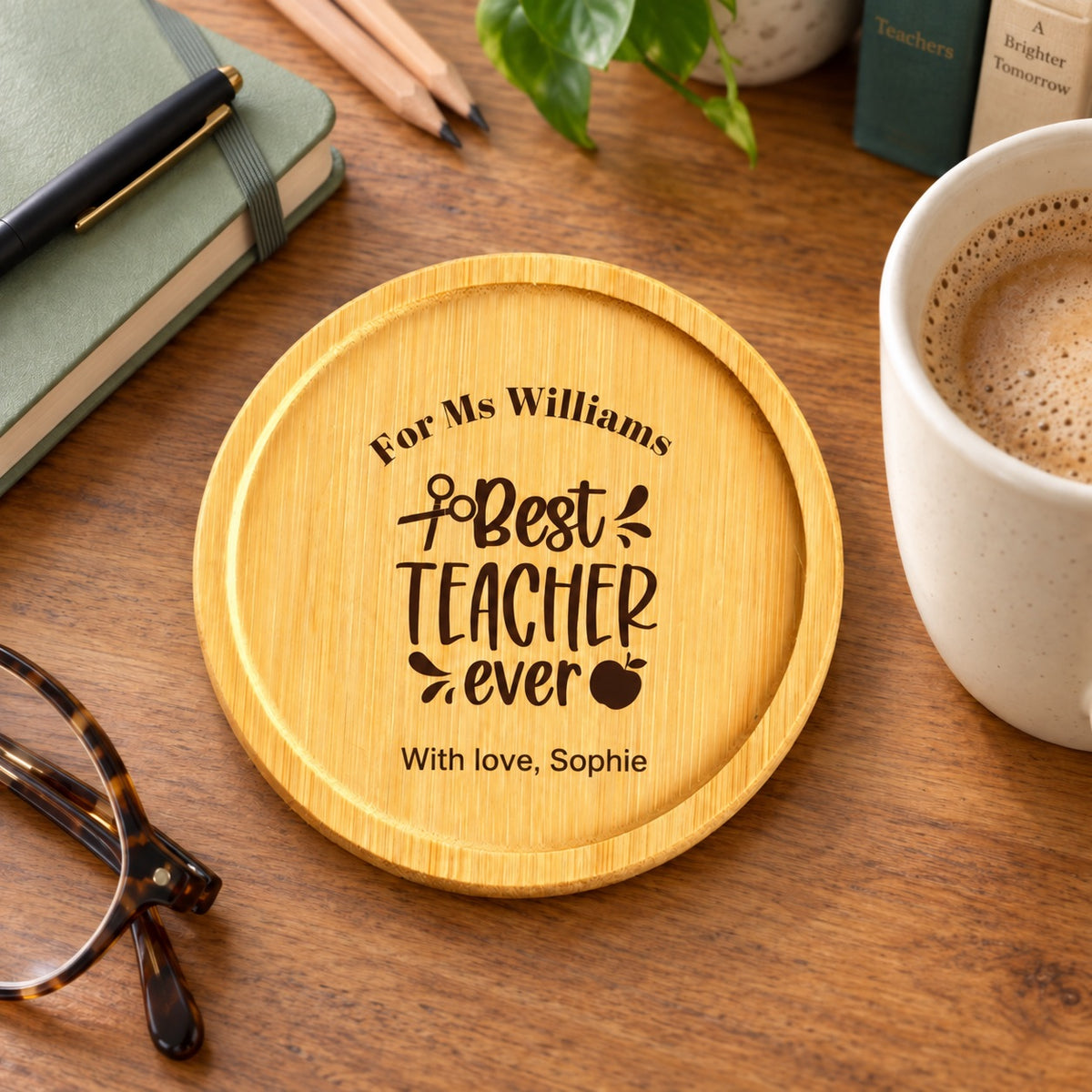 Personalised Teacher Coaster / Thank You Teacher Gift