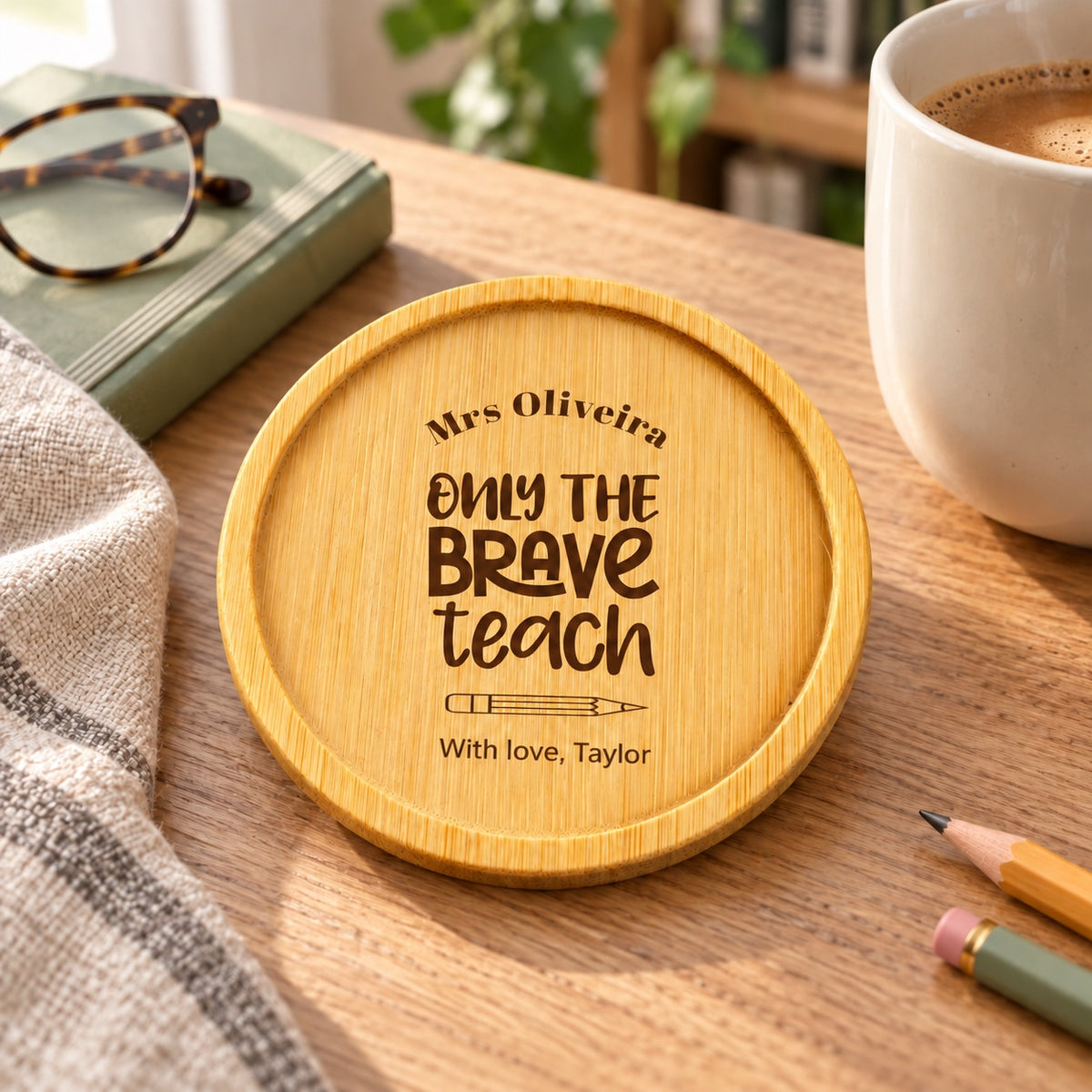 Personalised Teacher Coaster / Thank You Teacher Gift