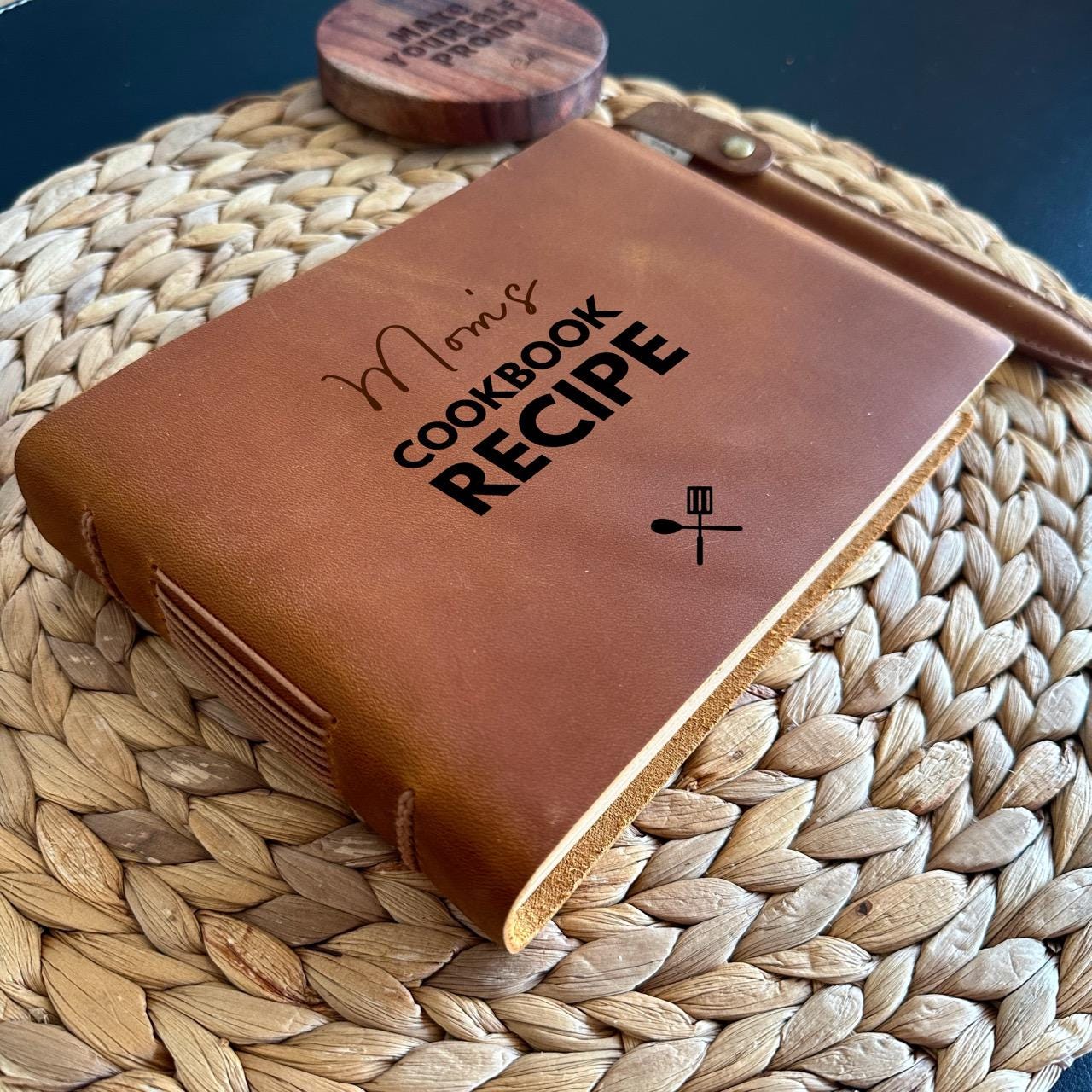 Personalized Leather Notebook Cover Birthday Gift