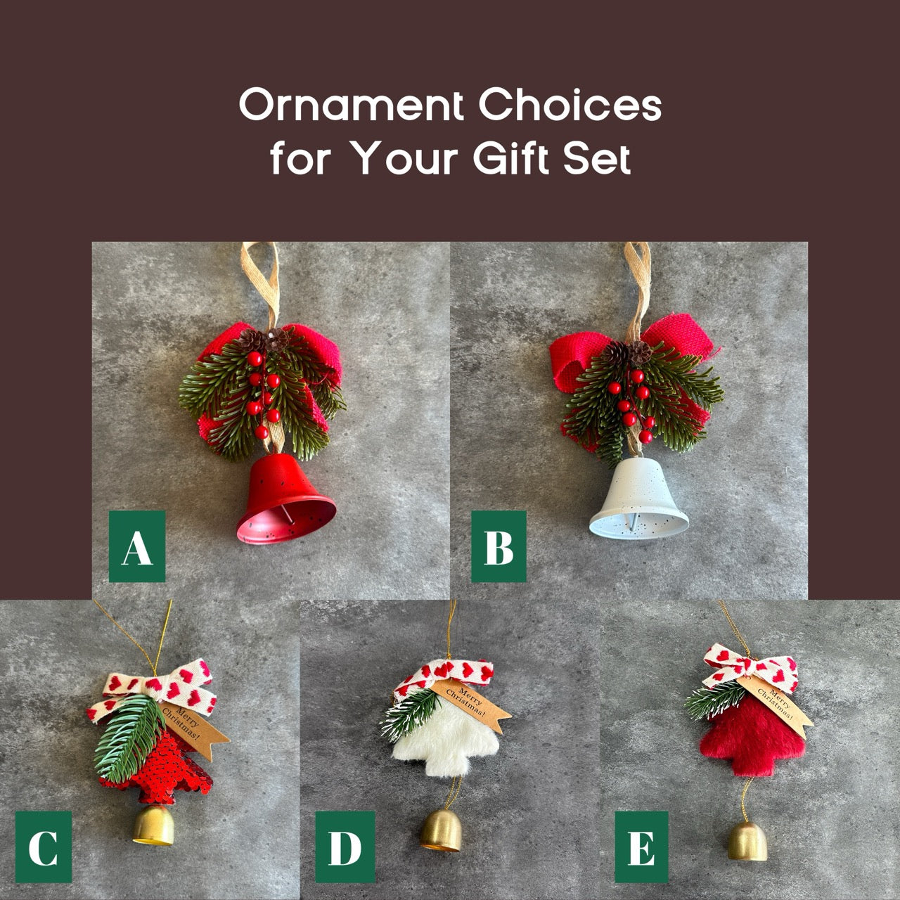 Ornament Choices for Your Gift Set