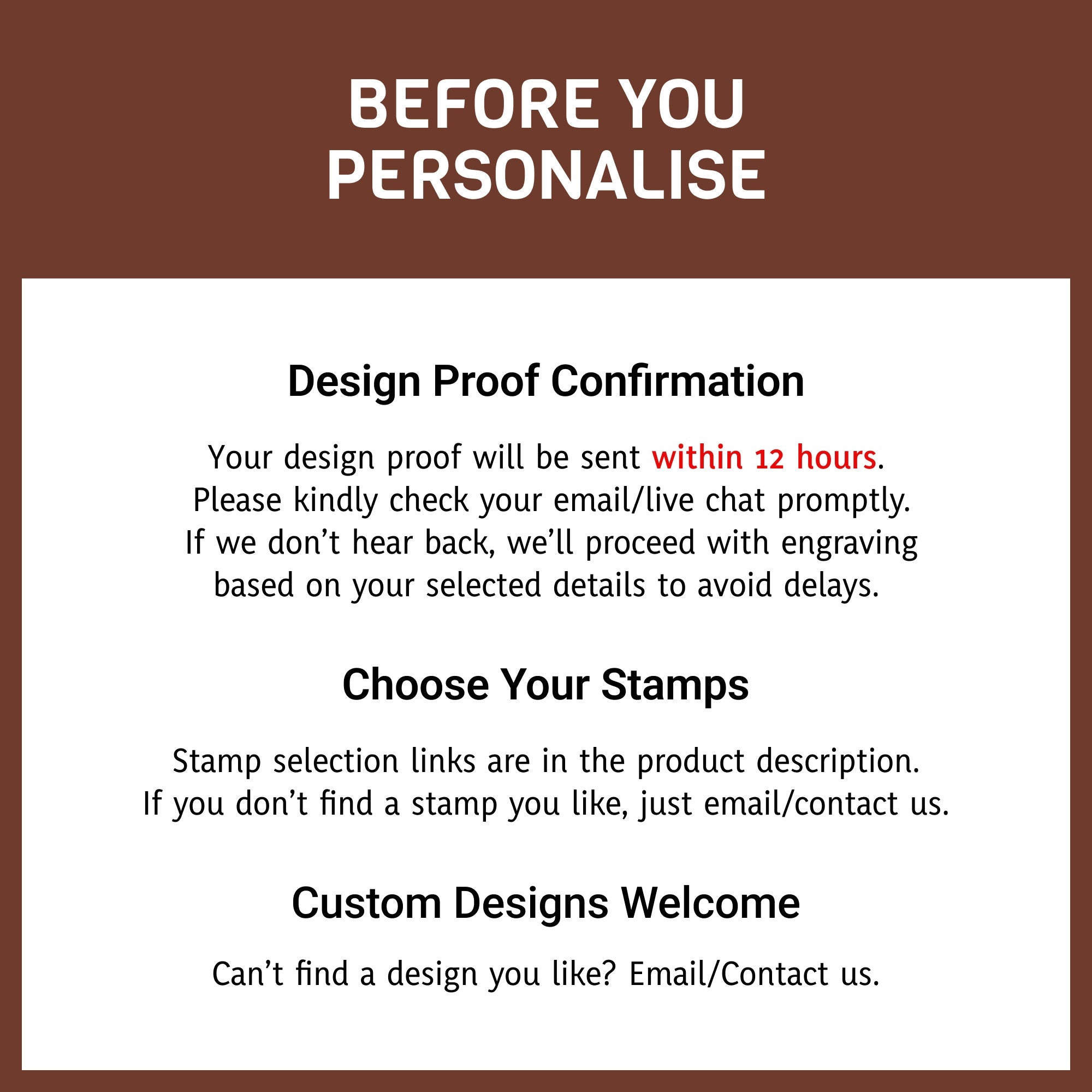 Before you personalise