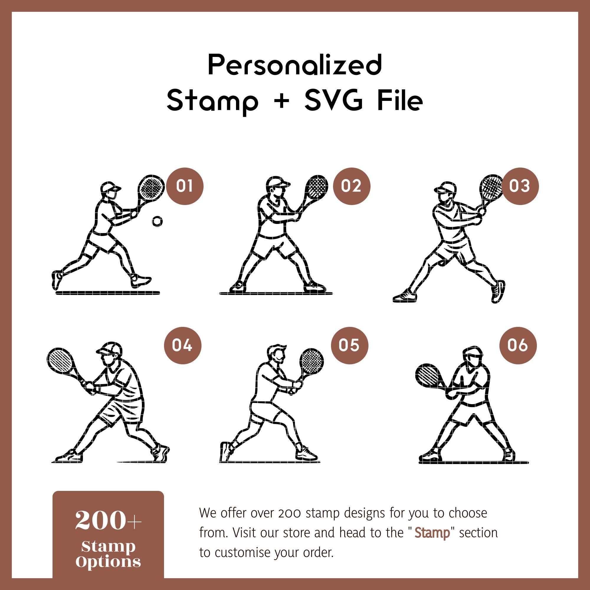 Man playing tennis SVG for engraving