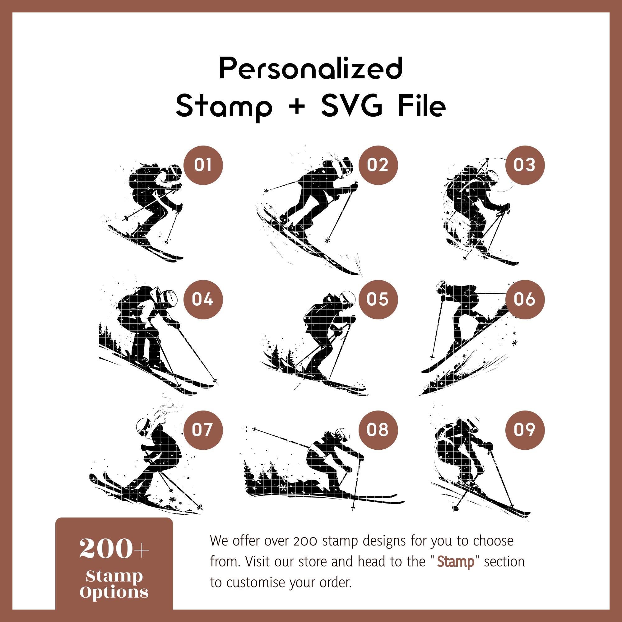 Skiing SVG stamp bundle for Cricut and Silhouette