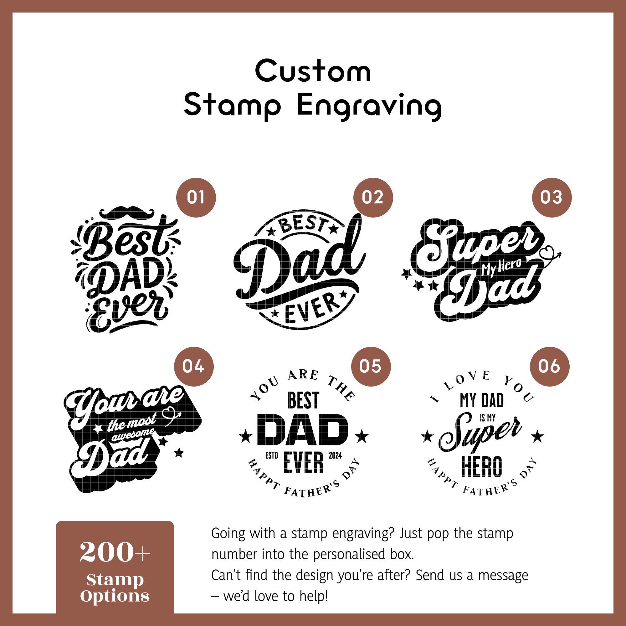 Custom Dad &amp; Grandpa gift engraved notebook with name