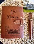 New beginning leather journal with strap – housewarming keepsake gift
