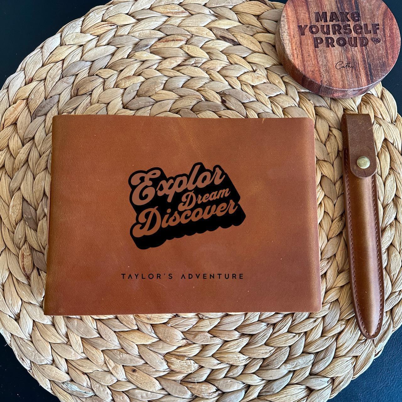 Adventure notebook gift for dreamers, writers, and travellers