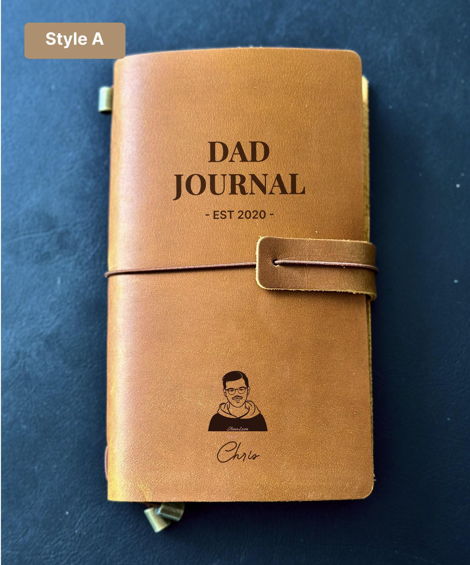Custom father’s day gift leather diary with strap closure