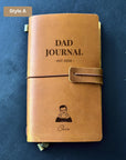 Custom father’s day gift leather diary with strap closure